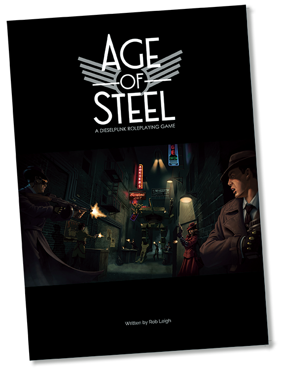 An image of the Age of Steel RPG rulebook